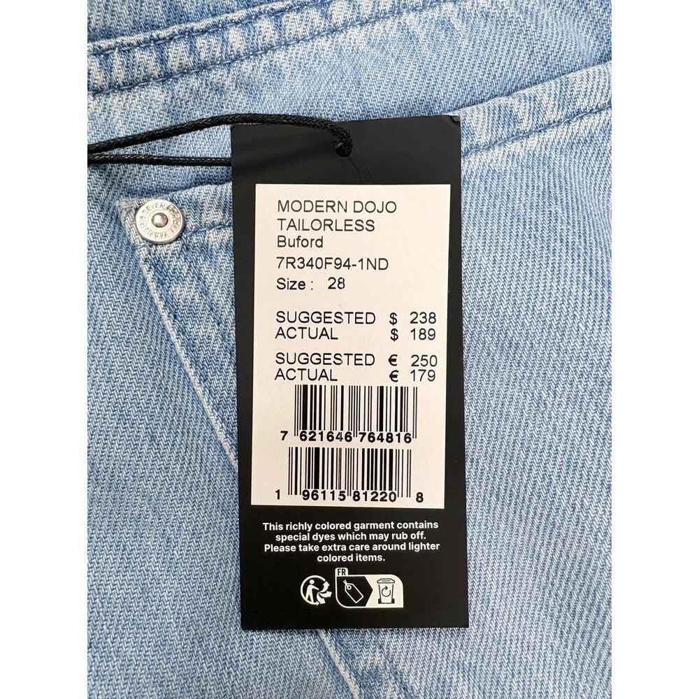 70s Inspired Wide Leg Jeans 7 For All Mankind Modern Dojo Tailorless Boho NWT 28 - Picture 7 of 16